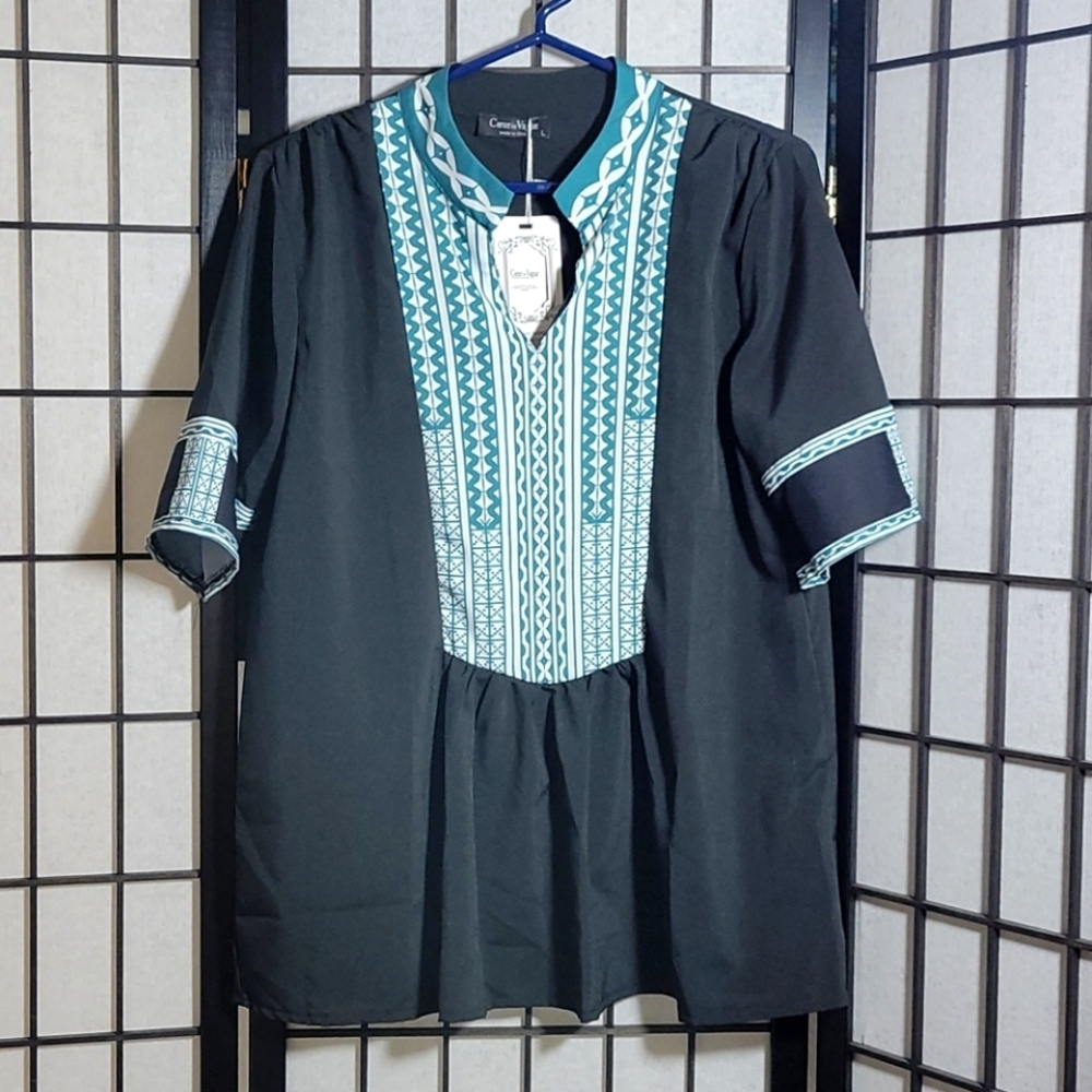 Womens Blouse With Half Sleeve